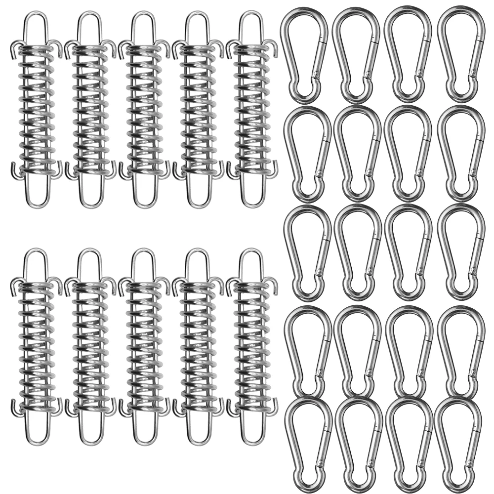 Corda de Fixação para Barraca de Camping com Fivela de Mola, Esticador de Barraca, Estacas de Camping com Mosquetões, Esticador de Toldo, Gancho Fixo