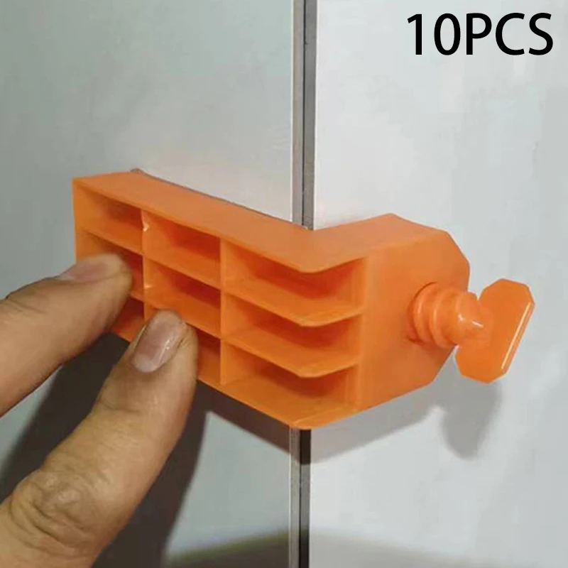 10 ชิ้นเซรามิคมุมด้านนอกกระเบื้อง Leveling System คลิป Spacers สําหรับชั้นกระเบื้อง Fixing วางเครื่องมือก่อสร้างอาคาร