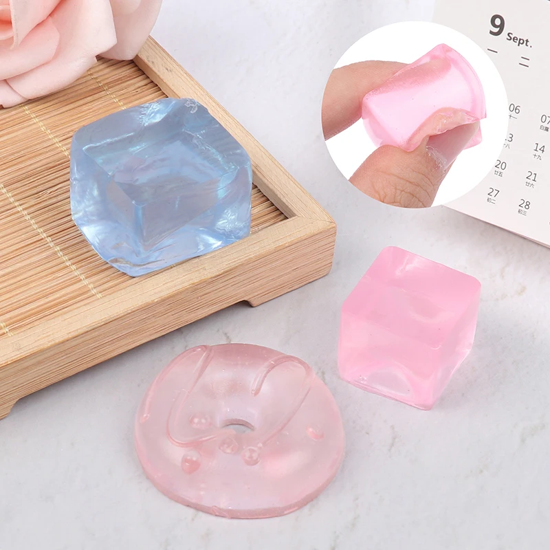 

Ice Block Stress Ball Toy Squeeze Toy Mini Slow Rising Toys Kawaii Transparent Cube Stress Relief Squeeze Toy