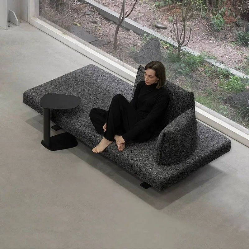 Double-sided seated fabric sofa without armrests Small apartment combination removable and washable