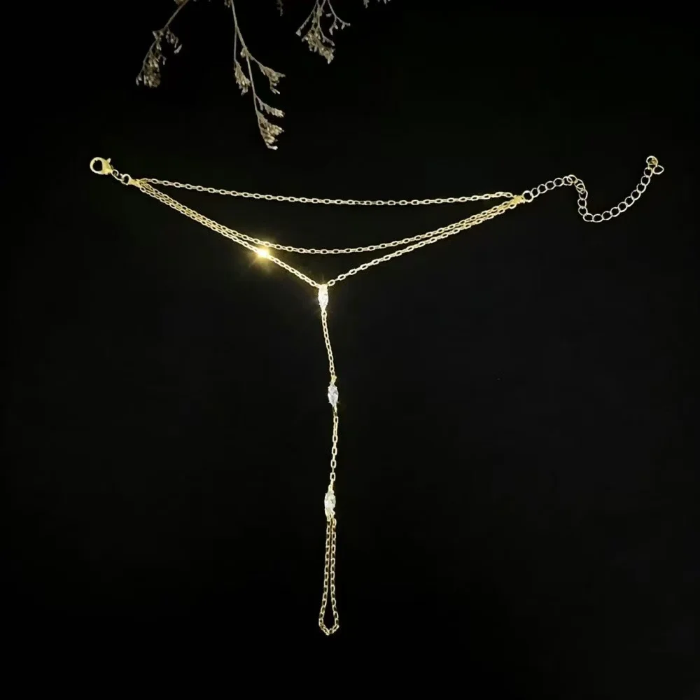 2026 Bling Zircon Crystal Multilay Bracelet Hand Chain for Women Rhinestone Thin Chain Finger Bracelet Jewelry Accessories Gift - view 5