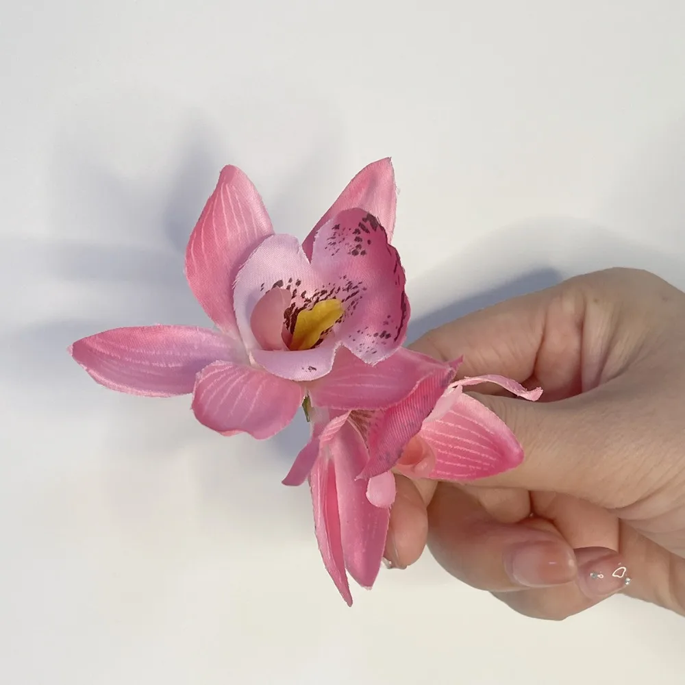 

Flower Simulation Flower Hair Clip Bohemia Barrettes Orchid Duckbill Clip Large Size Hair Accessories Korean Style Hairpins