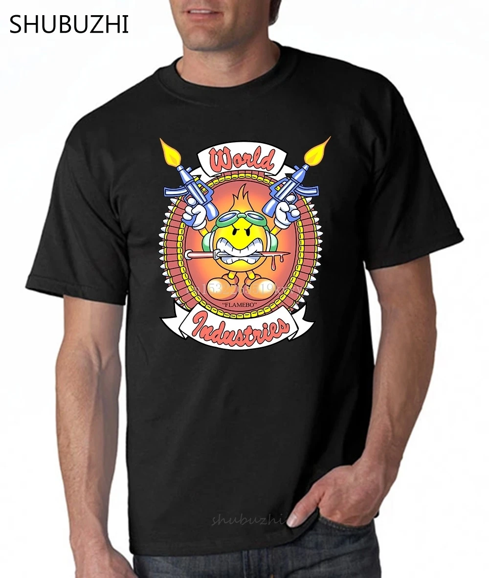 Vtg World Industries Flamebo T Shirt Blind Skateboards Reprint