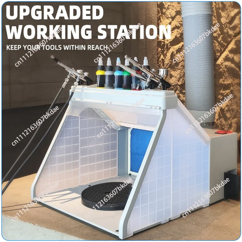 Gundam Model Paint Table Strong Ventilation Box for Gundam Handmade Painting LED Light Exhaust Fan Adjustable Speed