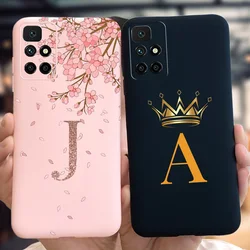 For Xiaomi Redmi 10 Prime 2022 Case Fashion Crown Letters Shockproof Cover For Xiaomi Redmi 10 Phone Case Redmi10 2022 Soft Capa
