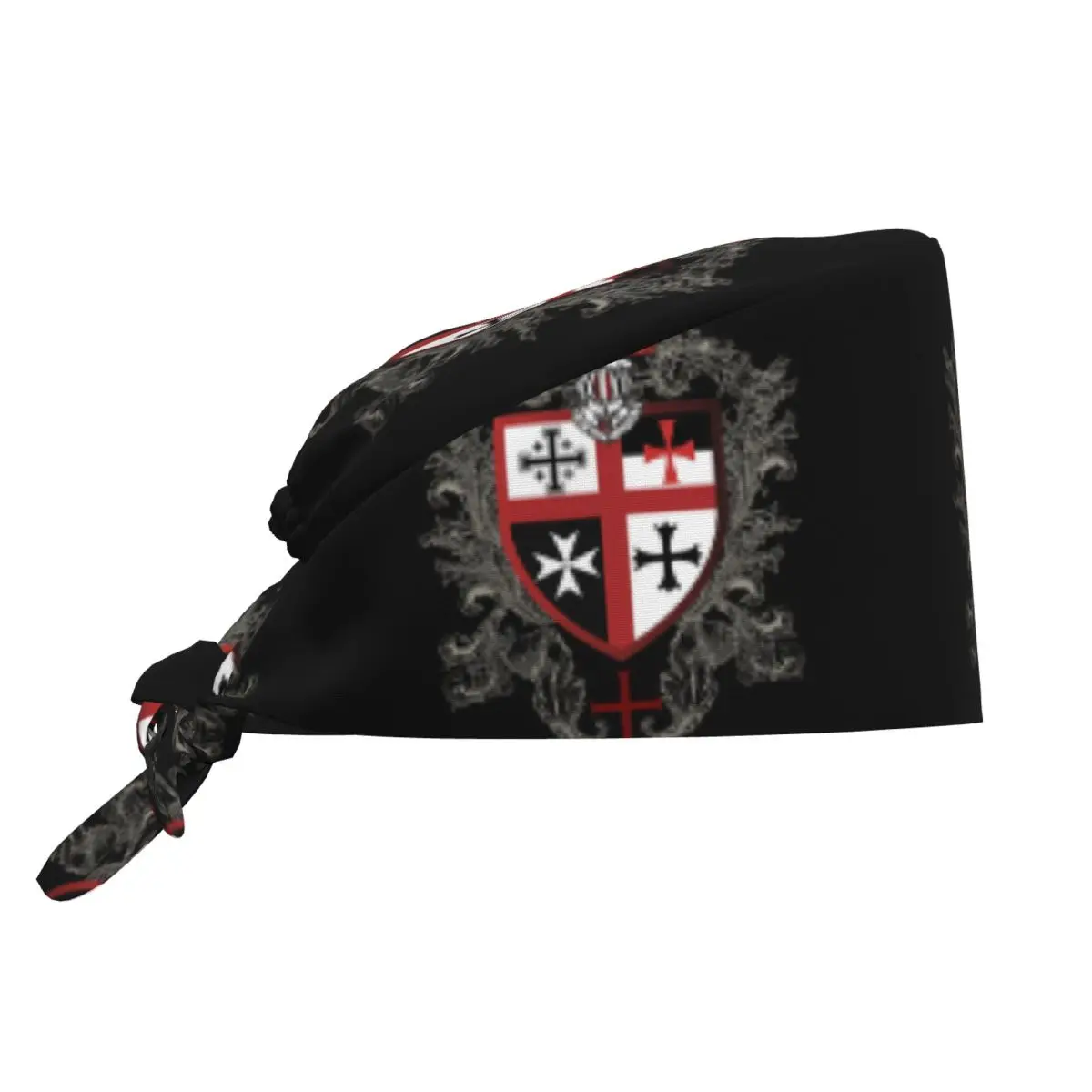 Knights Templar Cross Shield Symbol Working Hat Medieval Emblem Secret Surgical Hat Scrub Nursing Doctor Surgeon Cap for Nurse