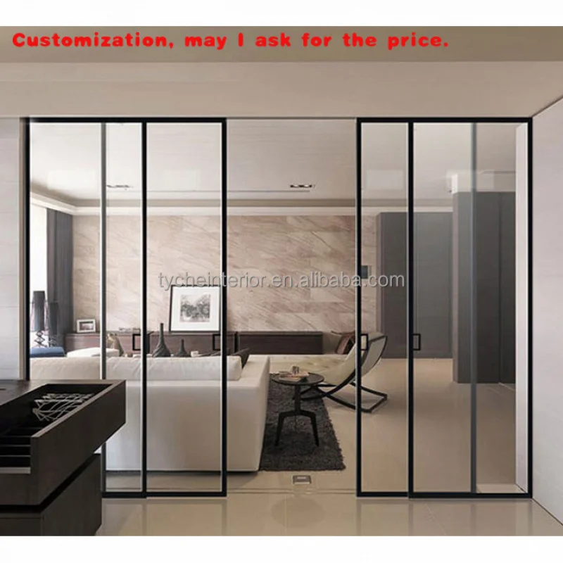 custom.Quality Metal Slide  Outdoor Brown Sliding Door Wardrobe to Cover Narrow Fence Bathtub Sliding Door