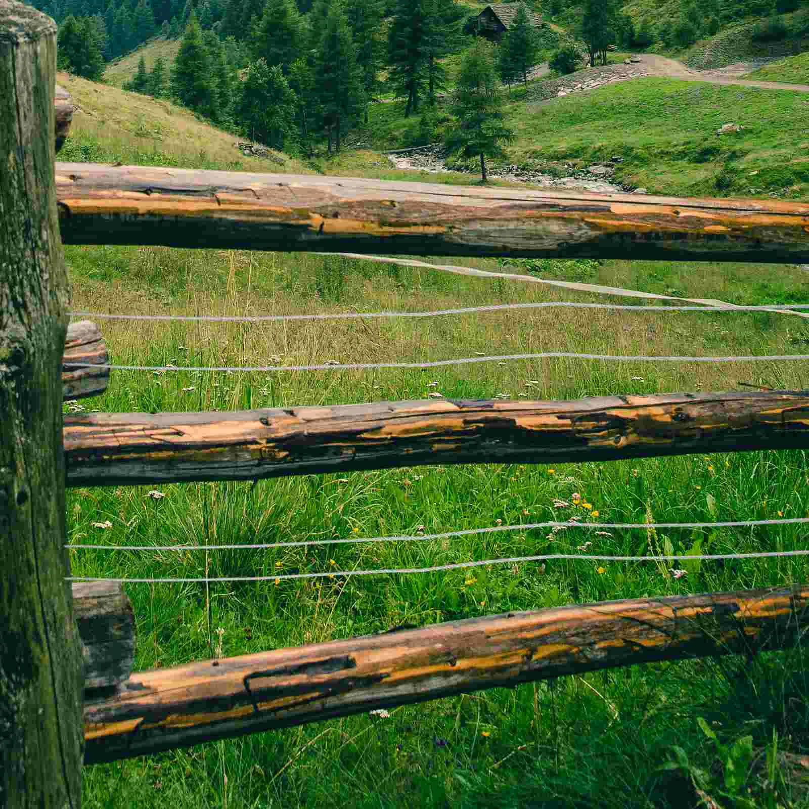 Stainless Steel Coated Wire Rope Light String Suspension Kit Garden Fence Roll Set (30 Meter Set) Thimble Cable Railing