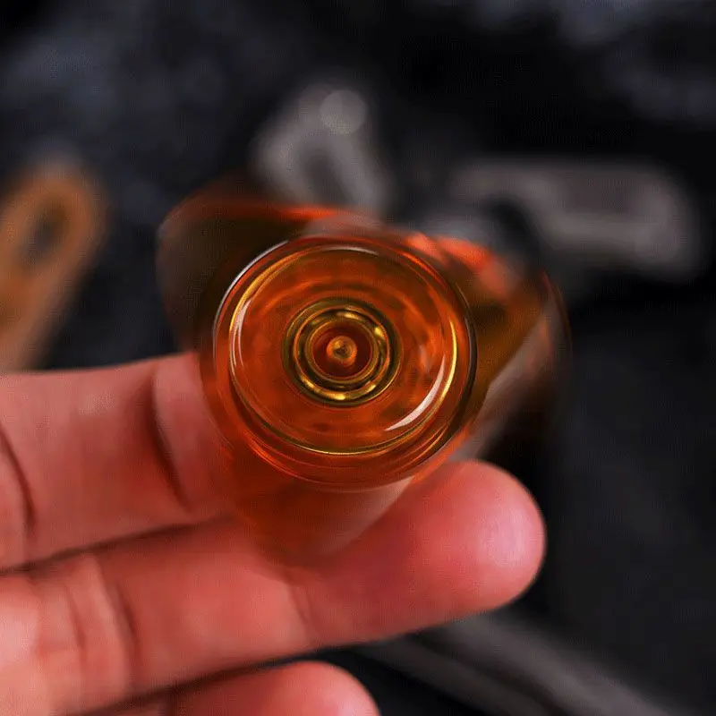 Amber şeffaf PEI Fidget Spinner EDC yetişkin manuel Fidget Spinner dehb aracı stres giderici oyuncak yenilik Spinner doğum günü hediyesi