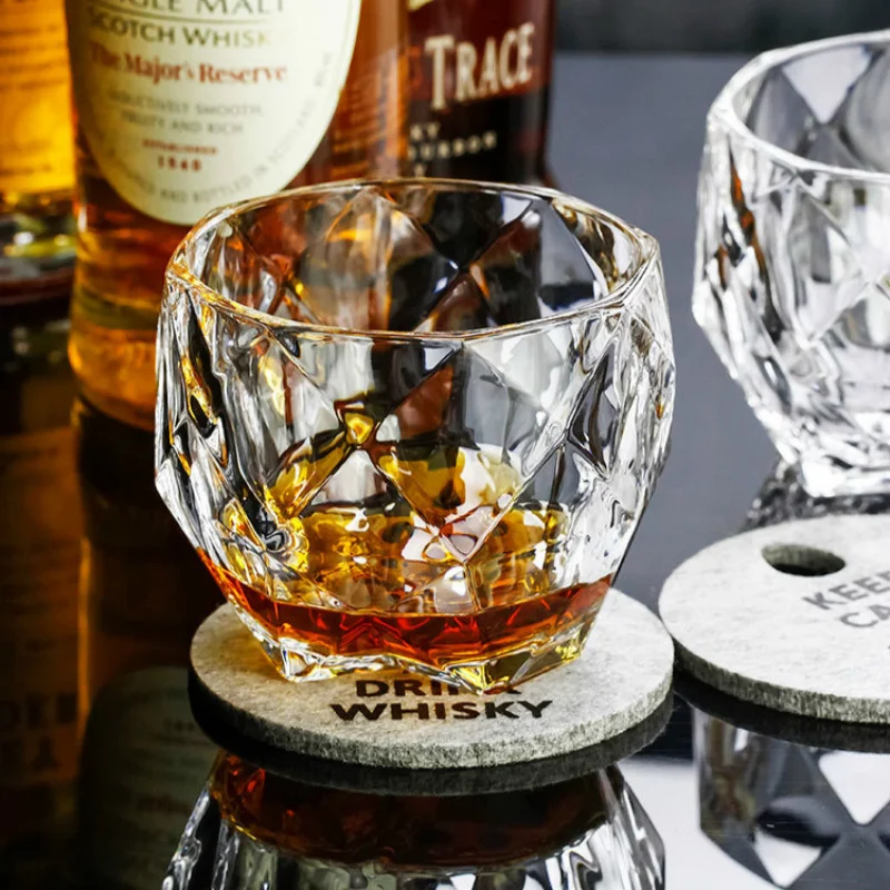 Salloping Horse Whisky Glass Brandy Snifters Old Fashioned Crystal Diamond Cut Wine Cup Super Textured Chivas XO Whiskey Tumbler