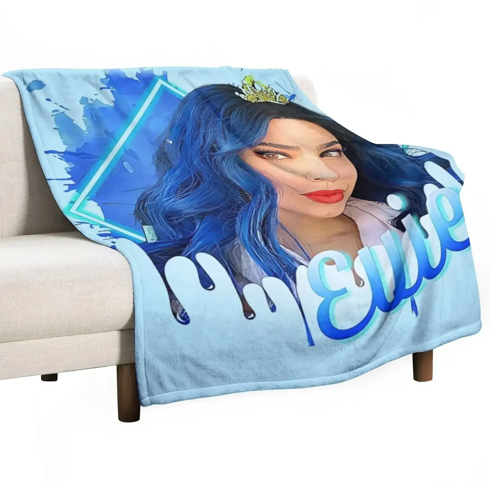 Evie Queen - Descendants 3 Throw Blanket Soft Plaid Luxury Brand Plush Blankets