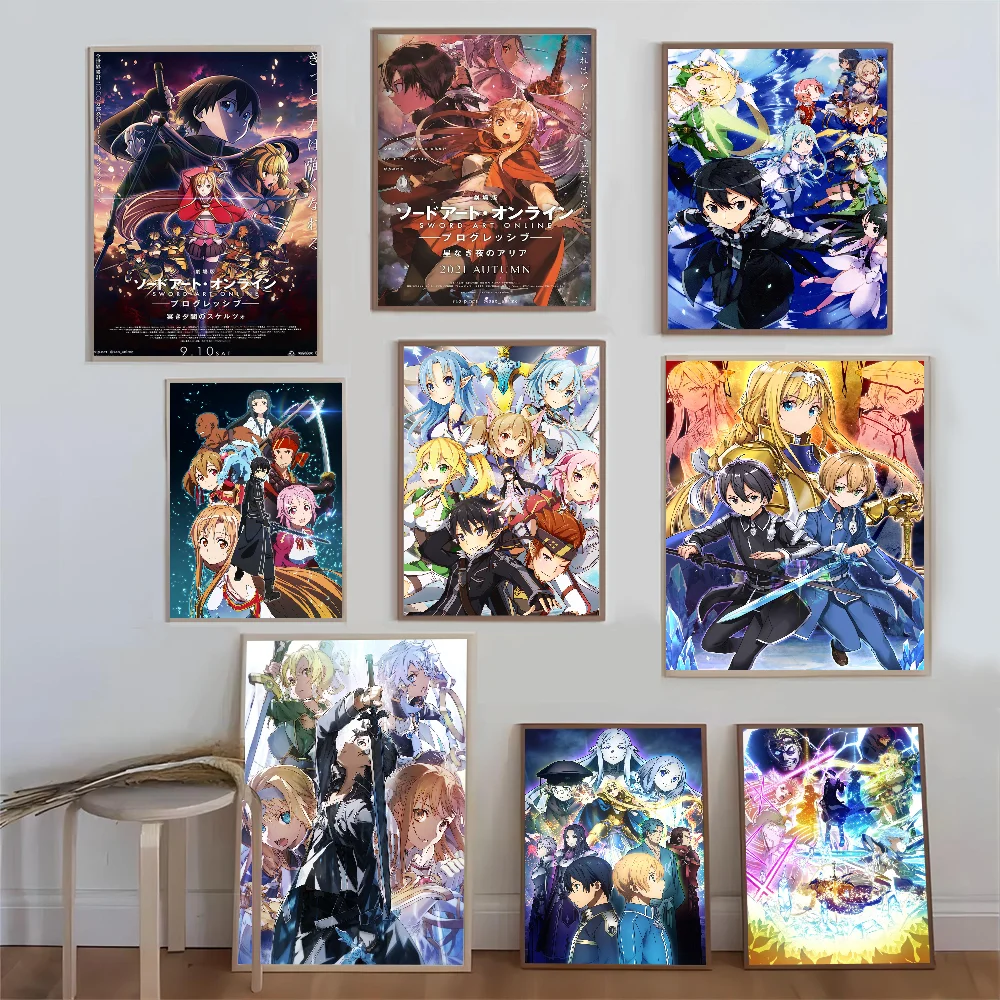 Japanese Anime Sword Art Online Poster Good Quality Prints and Posters HD Quality Poster Wall Art Painting Study Home Decor