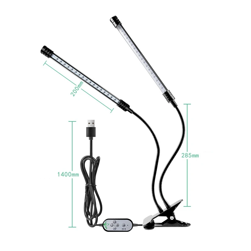 USB 30W Plant Grow โคมไฟ,Led Full Spectrum Growth หลอดไฟต้นกล้าดอกไม้ Phyto โคมไฟสําหรับในร่มพืช Hydroponic