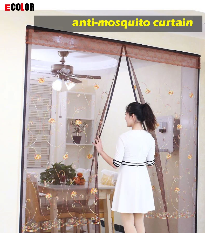 Anti-mosquito door curtain home bedroom balcony anti-cat scratching screen home decoration window screening