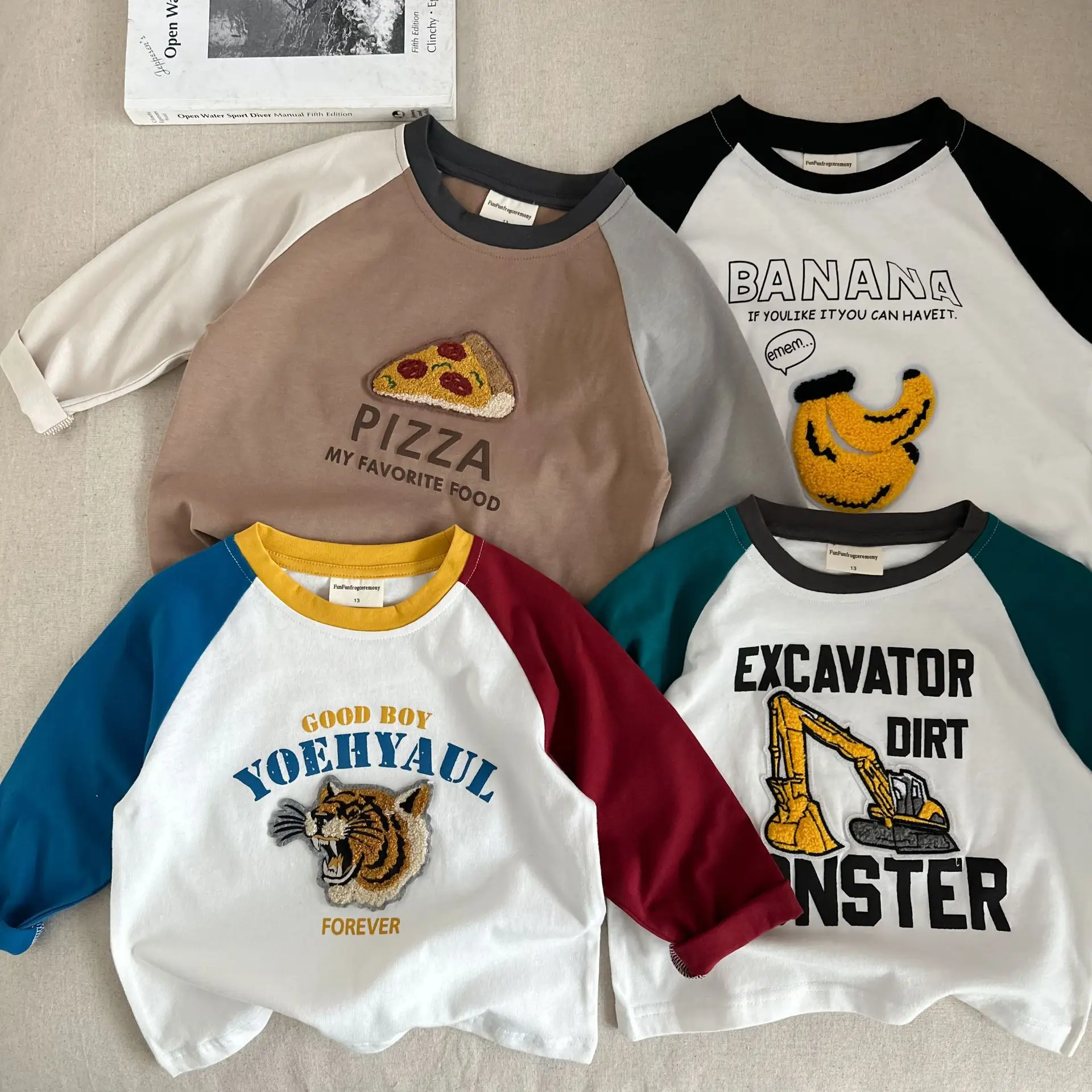 

Autumn New Children Long Sleeve T Shirts Cotton Boys Girls Letter Print Cartoon Tees Kids Bottoming Shirt Baby Casual Tops