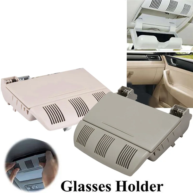 Car Roof Glasses Glove Box Accessories 1Z0868565F 1ZD868565F For Skoda Octavia Fabia 2007-2014 Central Eyeglasses Box Beige-A67F