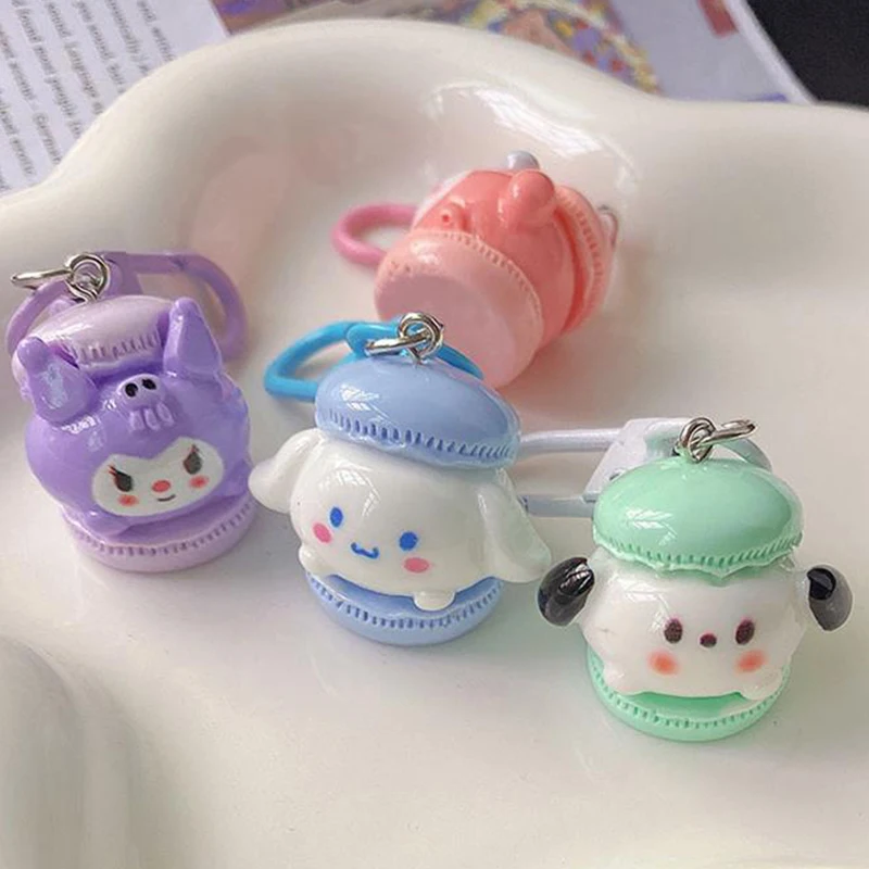 Sanrio Kawaii Cartoon Chaveiro para Meninos e Meninas, Cinnamoroll, Kuromi, Melodia, Saco Pingente, Estudante Chaveiro, Aniversário, Presente de Natal