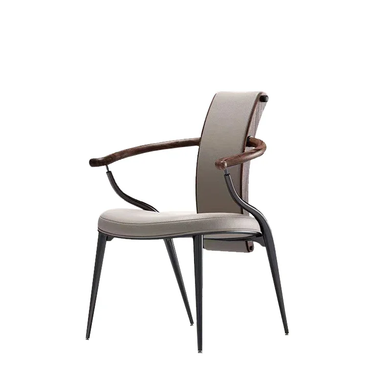 Backrest Guest Chair Stainless Steel Tea Table Chair