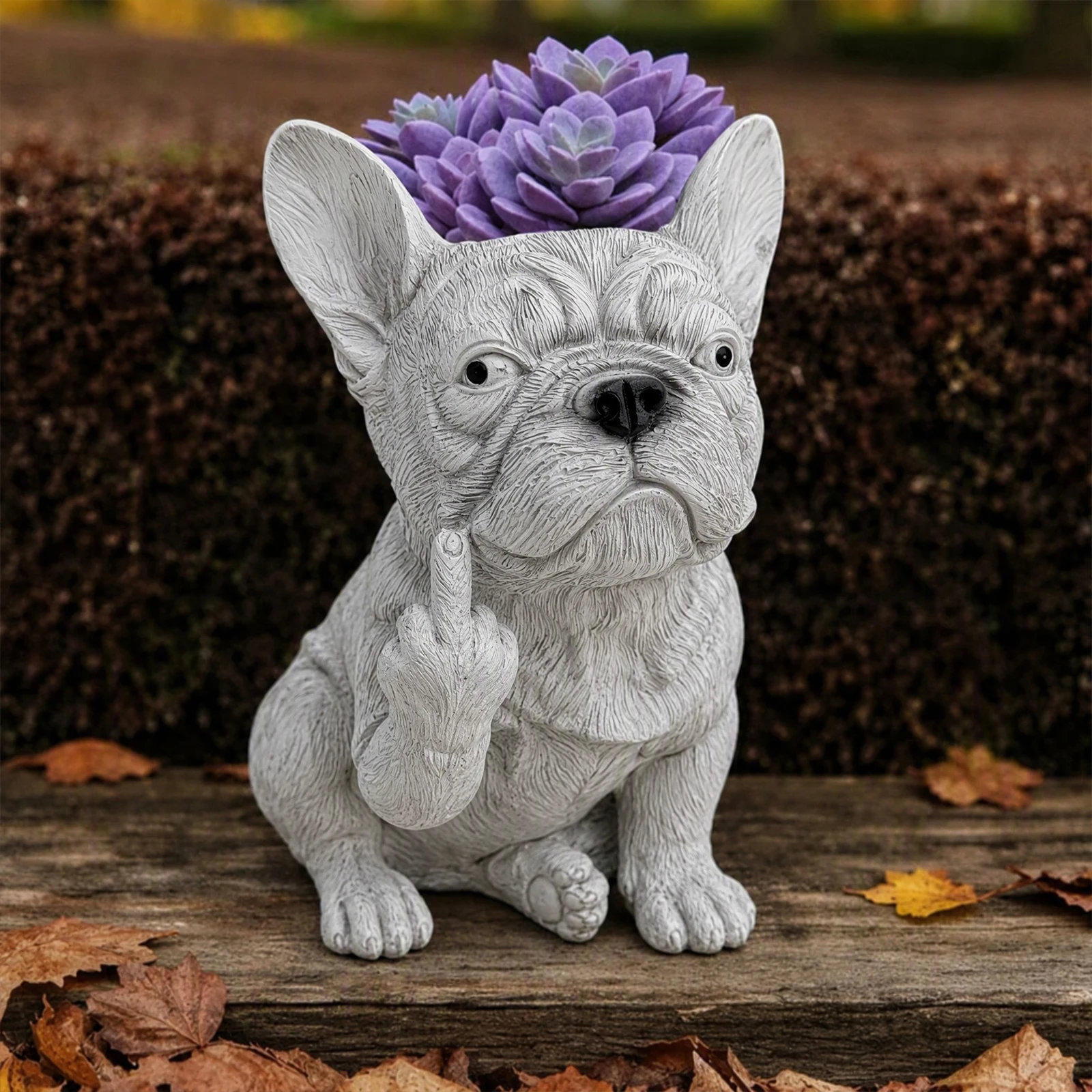 Resin Dog Sculpture Succulent Pots Funny Creative Dog Flower Pot Unique Creative for Indoor Office Outdoor Balcony Yard Lawn