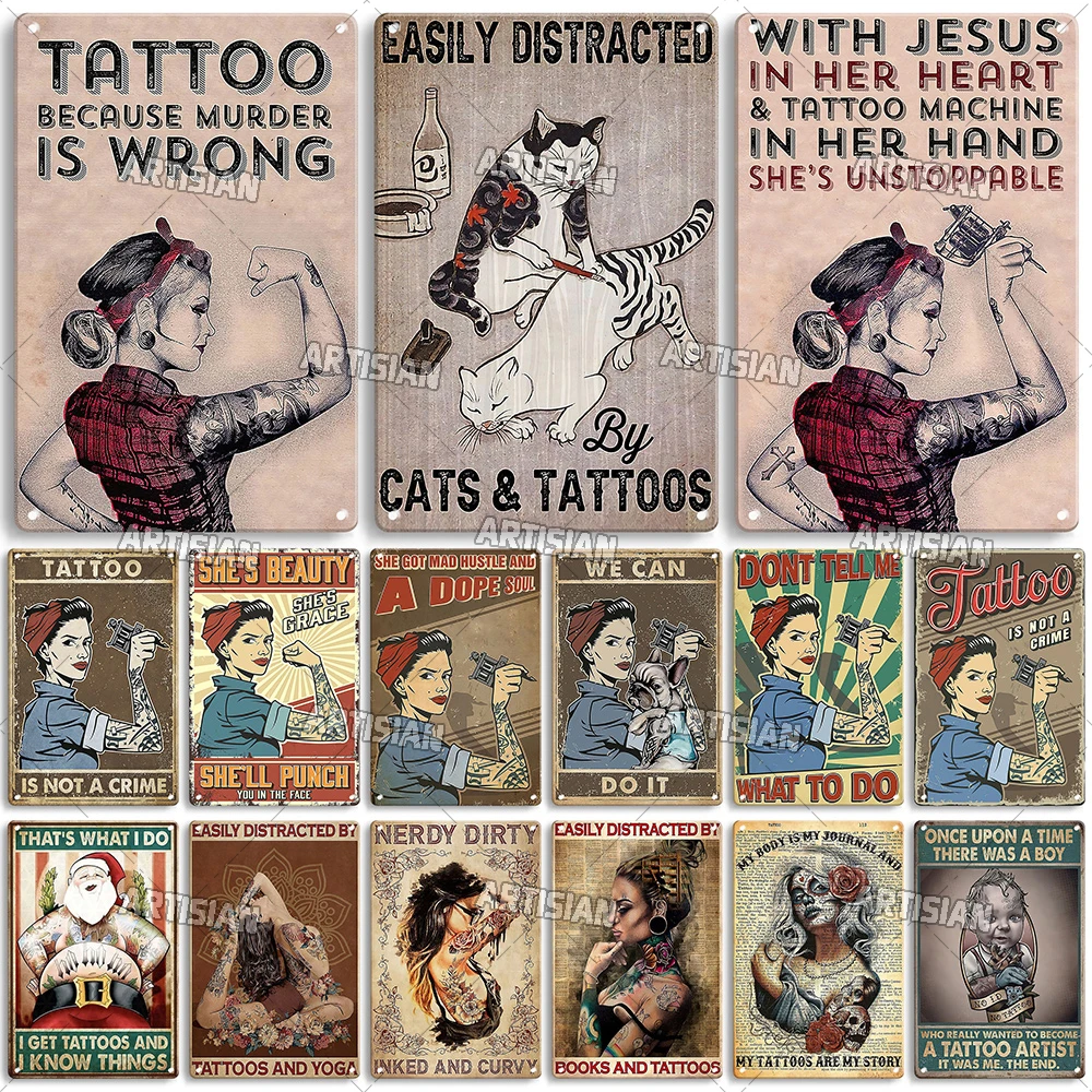 Home Decor Jobs - Poster Logam Retro Tato Artisi Pekerjaan