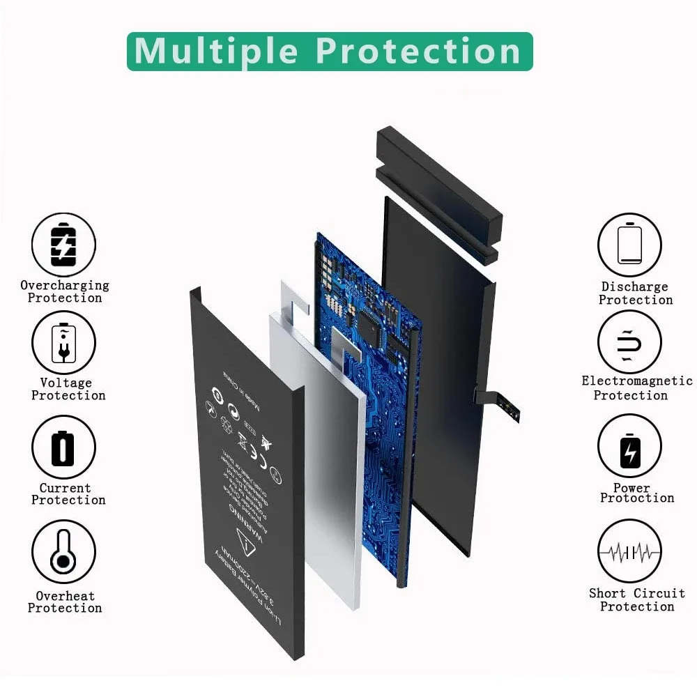 AAA+ Brand New Phone Battery For iPhone 12 13 Mini X XR Xs Max 11 12 13 Pro Max Battery For Apple With Tools