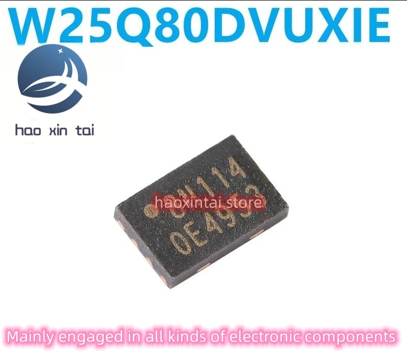 20pcs original genuine patch W25Q80DVUXIE USON-8 3V 8M-bit serial flash memory chip