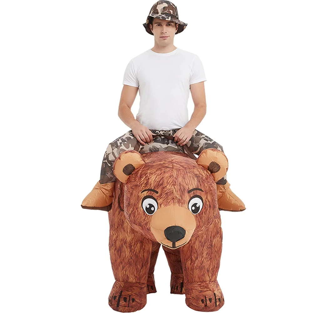 

inflate brown bear Cosplay wearable adult animal inflatable costume Halloween Adult Walking animal mounts