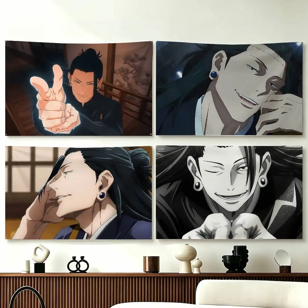 

Anime G-Geto S-Suguru Funny Flags for Bedrooms Home Decor Items Outdoor Decors Garage Decoration Flaga
