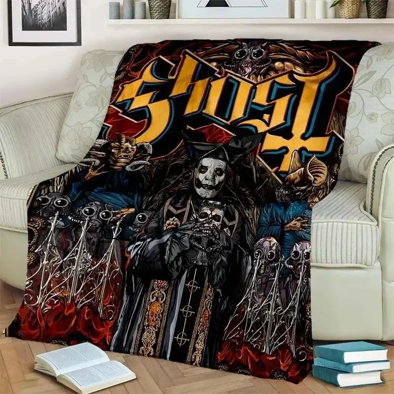 

Фланелевое одеяло с рисунком D Ghost Band, мягкое, теплое, легкое, для спальни, гостиной, дивана, кровати, пикника