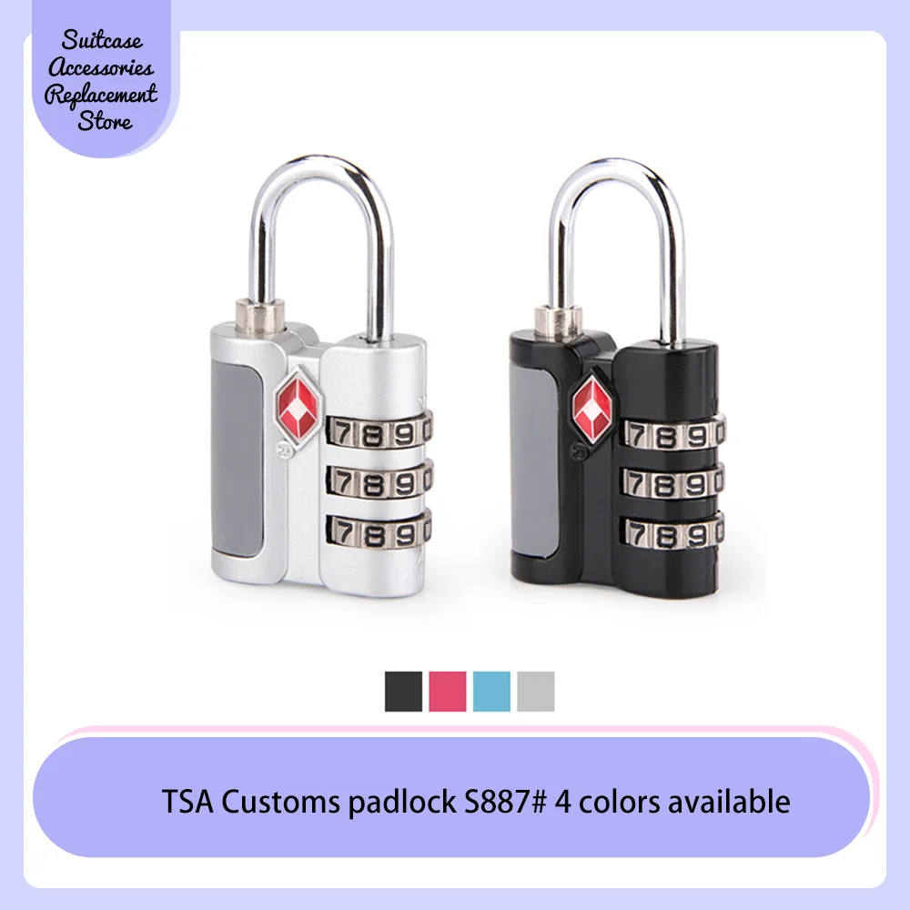 Manufacturers direct customs lock bag accessories, pull bar box combination lock, bag combination lock, password padlock