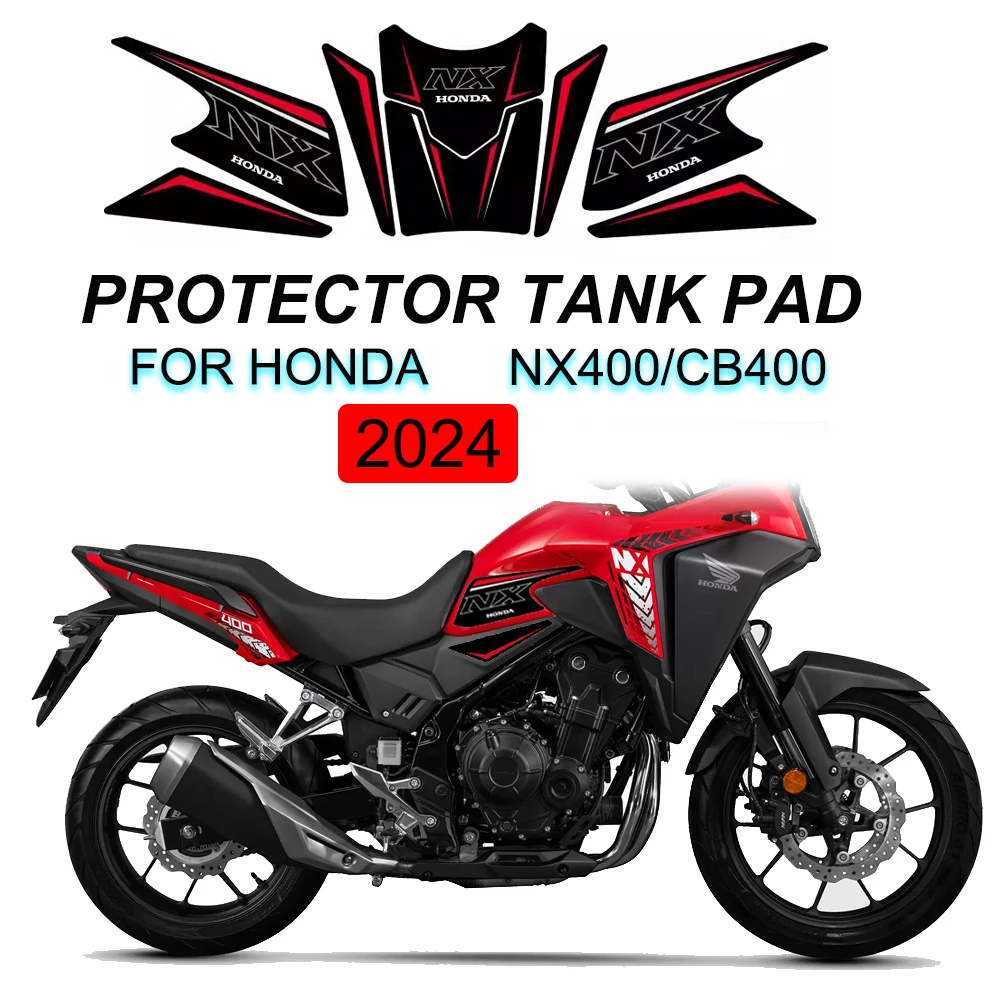 Motorcycle Protector Tank Pad Side Grips Gas Fuel Oil Kit Knee Stickers Decals For Honda NX400 CB400X NX 400  2024 Accessories