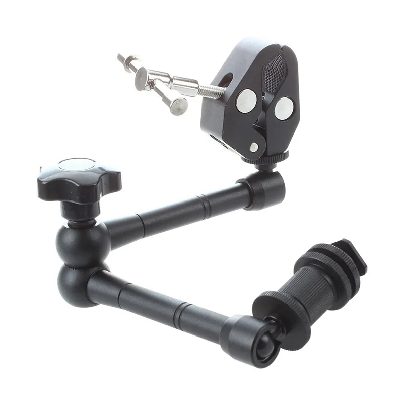 

B92B-4Pcs 11-дюймовый шарнирный магический рычаг с фрикционным шарниром + суперзажим для плоскогубцев-крабов для DSLR