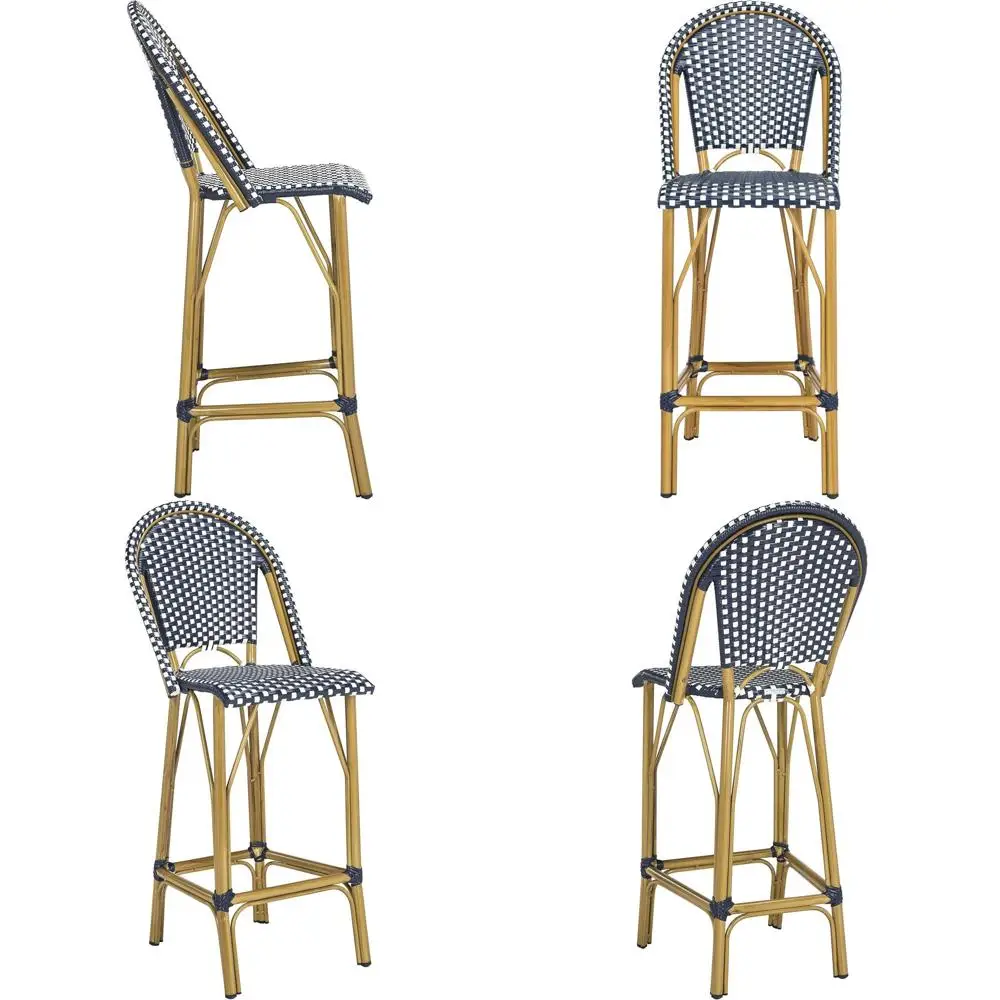 

Складной барный стул для использования в помещении и на улице, в цвете темно-синий и белый