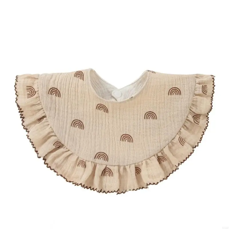 

95AE Flower Feeding Burp Cloth Baby Burp Cloth Burp Cloth for 0-18Month Infant Gender Neutral Cotton Large Teether Drooling Burp