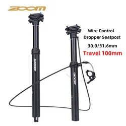 Zoom Dropper Seatpost Lever 30.9mm 31.6mm MTB Internal External Wire Control Seat Post Height Adjustable Cycling Seat Tube