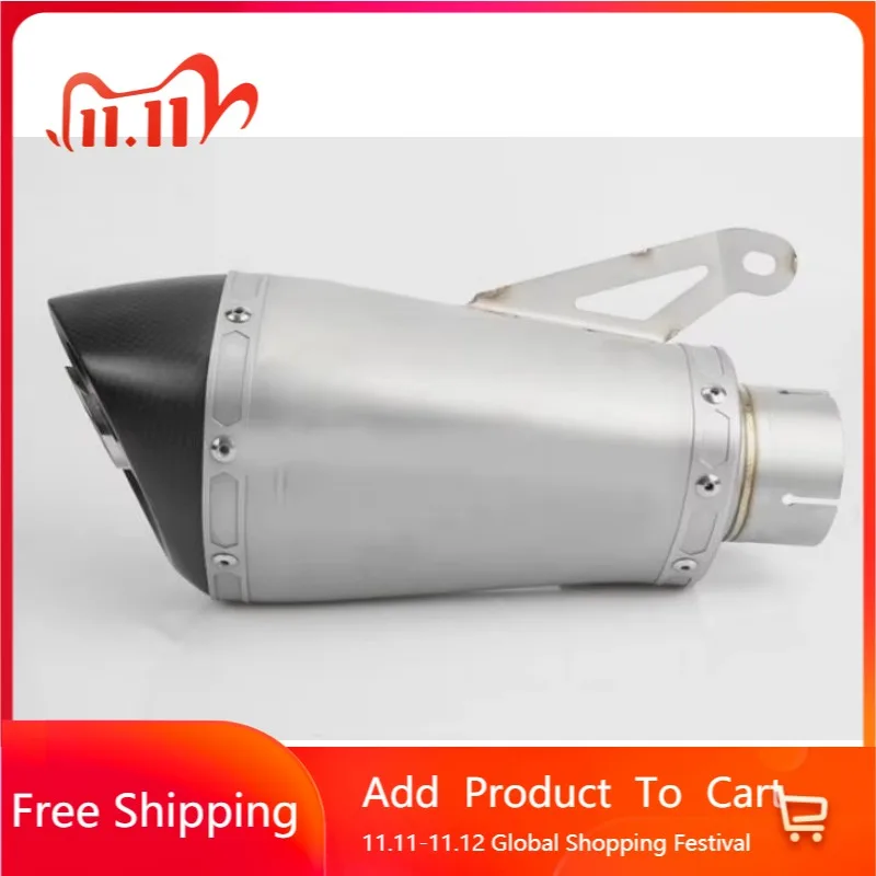 STLF S1000 S1000RR 09-17 Universal Titanium Muffler Carbon Fiber Motorcycle Exhaust Mufflers