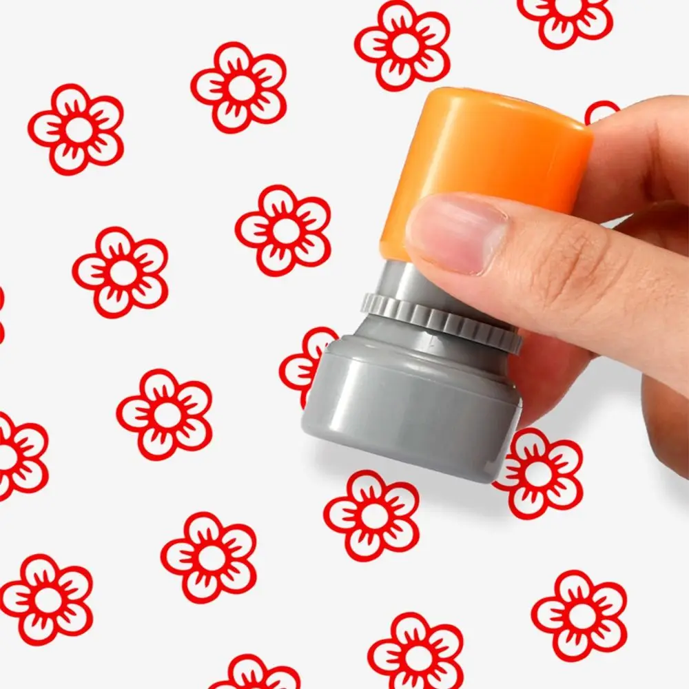 DIY Drawing Toy Rewards Flower Stamp Self Inking Students Rewards Star Grading Stamp Encouraging Positive Review