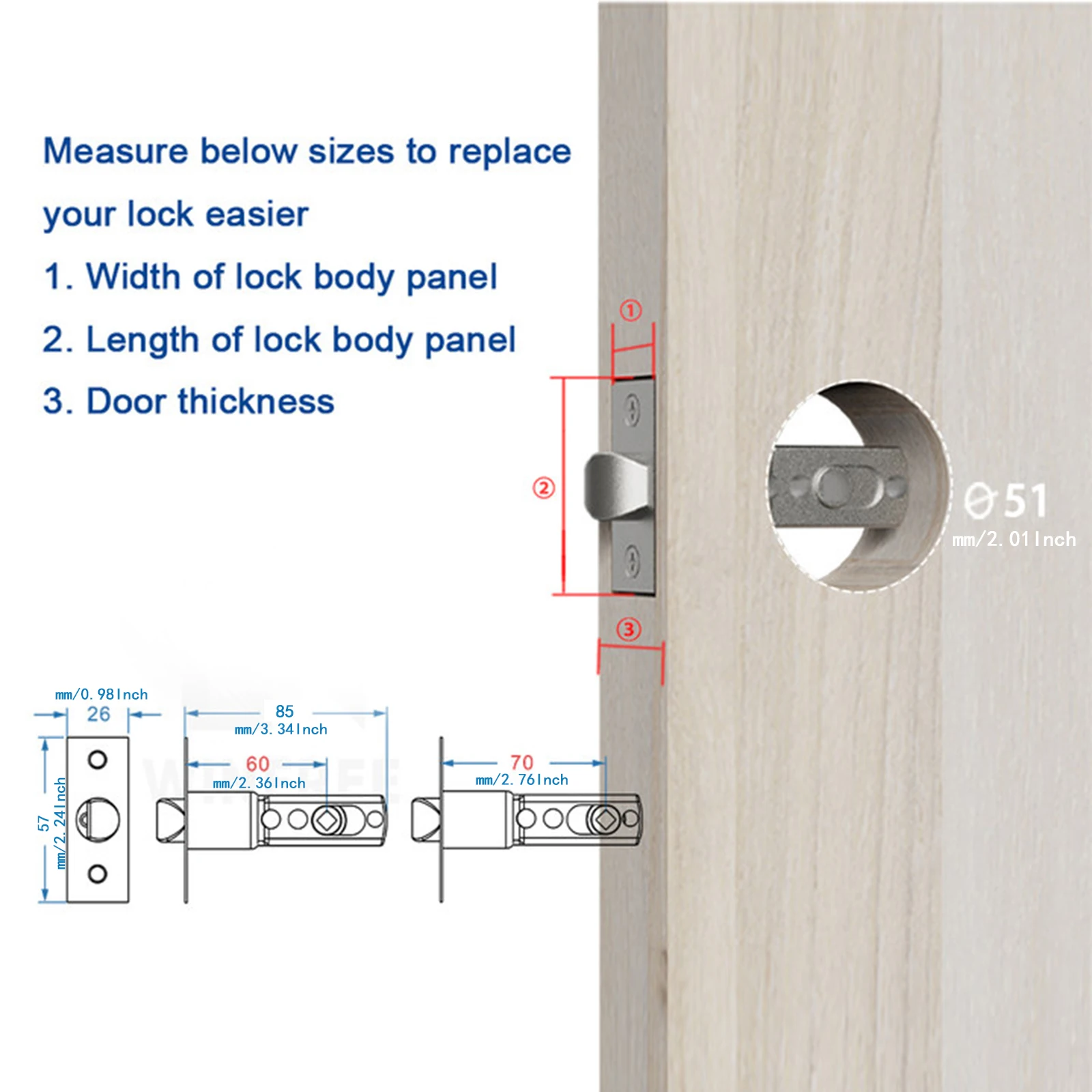 WINFREE Fingerprint Smart Door Lock Keyless Entry Tuya Bluetooth Work with Alexa and Google Assistant Smart Lock