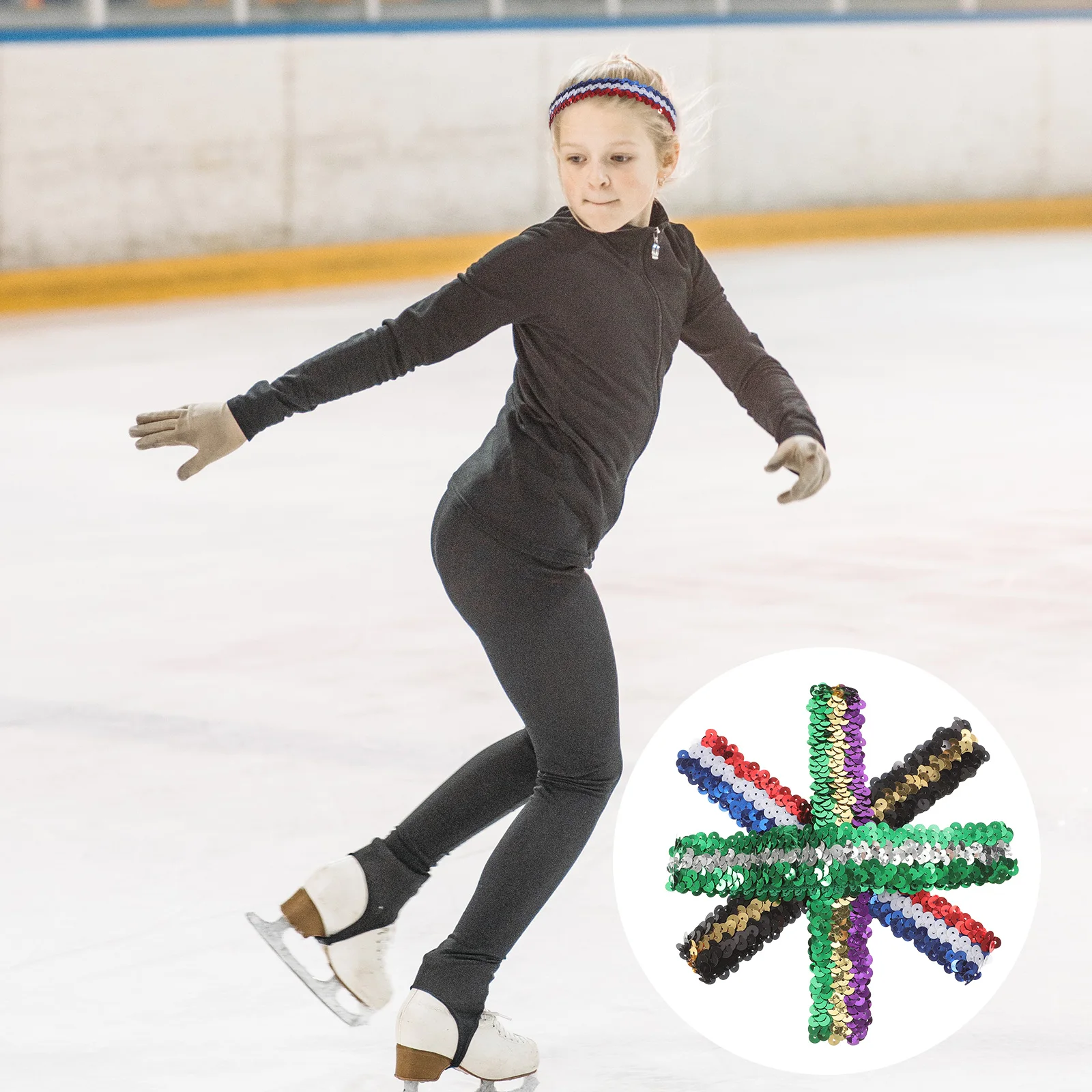 

4 Pcs Sequined Hair Band Fashion Headbands for Women Flash Headwear Elastic Sequins Accessories Women's