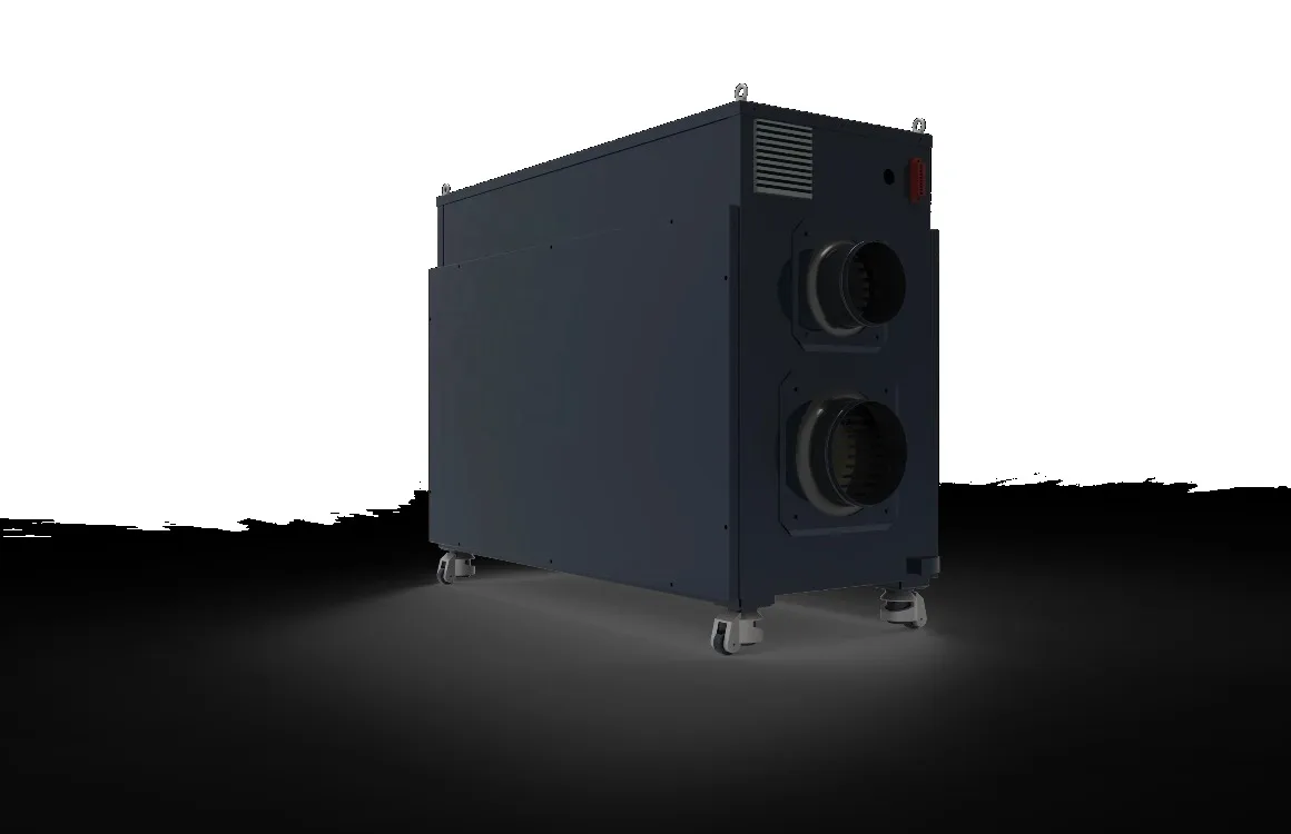 320m/h Process Air Flow Industrial Rotary Desiccant Dehumidifier System Digital Control 3.5KW 1.2kg/h Dehumidifying Capacity