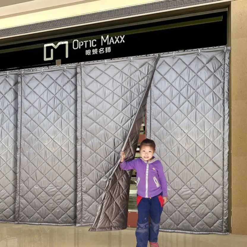 PU Leather Cotton Winter Door Curtain Without Punching, Thickened Insulation, Sound Insulation, Windproof, Waterproof