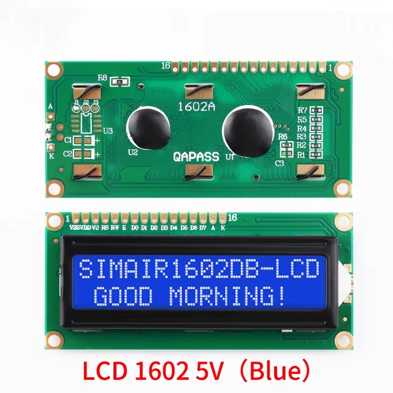LCD1602 1602A LCD Module Blue / Yellow Green Screen 16x2 Character LCD Display PCF8574T PCF8574 IIC I2C Interface 5V/for arduino