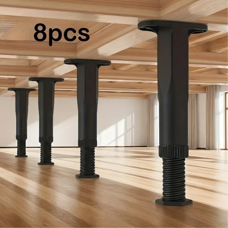 8pcs Adjustable Bed Frame Support Legs Plastic for Bed Frames Slats and Platforms Strong and Durable Support Replacement Parts