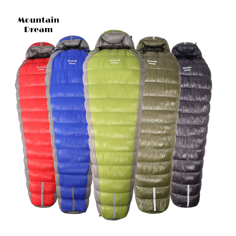 Oversized thickened cold-proof warm winter camping travel ultra-light and comfortable goose down sleeping bag 225*90cm