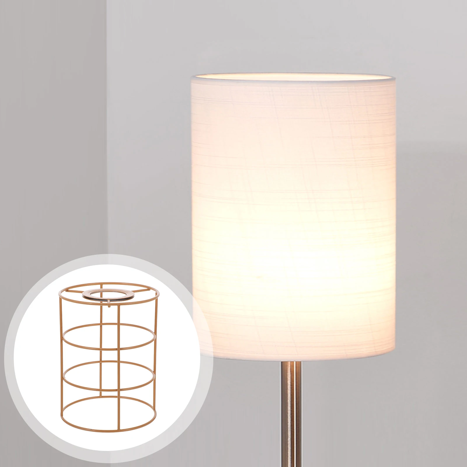 

Durable Iron Lampshade Frame Diy Industrial Style Floor Table Pendant Light Decorative Rack Replacement Parts Sturdy Metal Wire