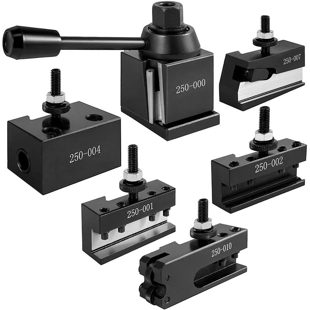 AWAH Lathe Tool Holder, Change Tool Set For Metal Lathe Tool Post For 1/2Inch Turning Tools, 250-000 Mini Lathe Tool Post