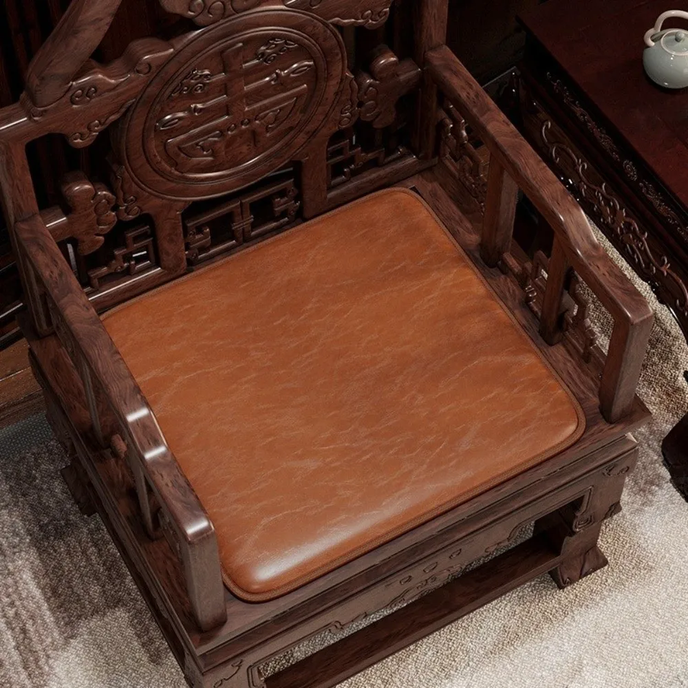 40×40cm/45×45cm PU Leather Seat Cushion Waterproof High Resilience Seat Cushion Pad Anti Slip Memory Foam Chair Seat Pad