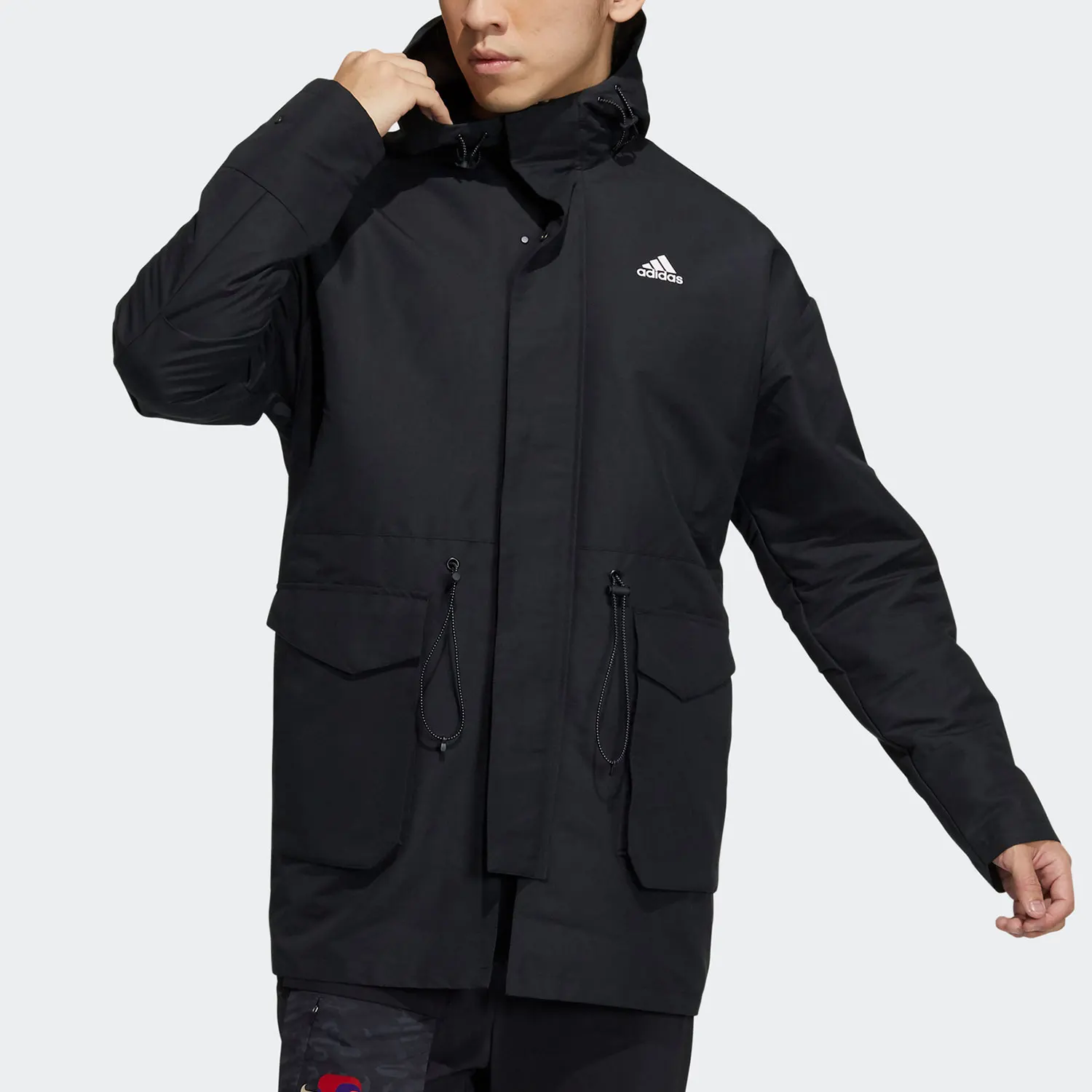 

Adidas genuine spring new men's jacket mid-length trench coat jacket H37917