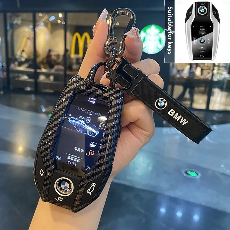 BMW LCD Screen Car Key Case Compatible With 7 Series 730 740 X5 X6 X7 56/8/5 Series 535le Vehicle Keychain Shell