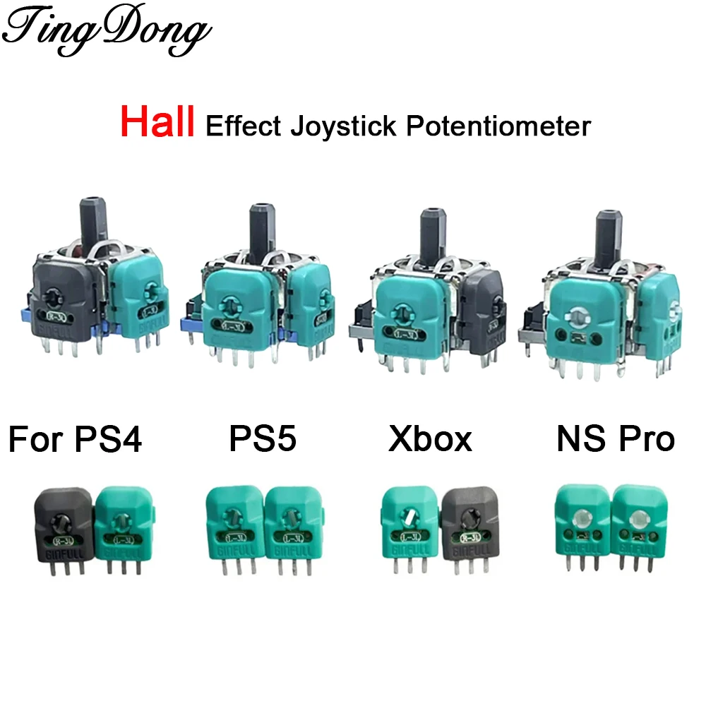 1-10pair Hall Effect Sensor Module Axis Resistor Joystick Potentiometer For PS5/PS4/NS Pro/Xbox One Controller Micro Switch